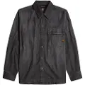 G-Star G-Startil mænd. D25517-D540-G864 Boxy Fit Flap Pocket skjorte grå (L), Casual, Bomuld, Lange ærmer