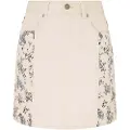 Pepe Jeans Pepe Jeanstil kvinder. PL901135 Hw Paisley Mini Nederdel hvid (L), Casual, Økologisk bomuld, Bæredygtig