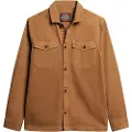 Superdry Superdrytil mænd. M4010683A Sildebensovershirt Merchant Store brun (M), Casual, Bomuld, Lange ærmer