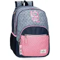 Pepe Jeans Pepe Jeanstil piger. 68225D1 Noni denim rygsæk med dobbelt rum, der kan tilpasses til trolley blå, pink (OSFA), Casual, Flerfarvet, Polyeste