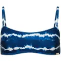 Superdry Superdrytil kvinder. W3010368A Blå batikfarvet bikinitop (XXS), Casual, Badetøj, Polyester