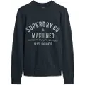 Superdry Superdrytil mænd. M2013793A Machined Goods Workwear navy sweatshirt med rund hals (XXL), Casual, Bomuld, Blå