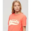 Superdry Retro Flock Relaxed T-shirt Med Korte ærmer