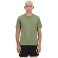 New Balance New Balancetil mænd. MT41253 Grøn atletik-T-shirt (M), Casual, Sport, Løb, Multisport, Korte ærmer, Genanvendt polister, Bæredygtig