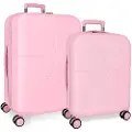 Pepe Jeans Pepe Jeanstil kvinder. 768952C Highlight hard case-sæt 55-70cm pink (OSFA), Casual, Rødbrun, ABS/Polykarbonat, Stor, Hytte