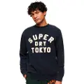 Superdry Superdrytil mænd. M2013834A Vintage Athletic Crew Sweatshirt navy (3XL), Casual, Bomuld, Blå