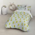 Muare Nordisk Dynebetræk Med Tweety Vichy-knapper Til 120 Seng 200x200 Cm