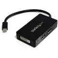 StarTech.com Travel A/v Adapter 0.15m. Mini Displayport Displayport + Dvi-d + Hdmi Sort