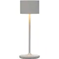 Blomus Bærbar bordlampe FAROL MINI 19,5 cm, LED, hvid, satelitgrå, Blomus