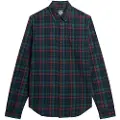 Superdry Superdrytil mænd. M4010737A Skjorte i økologisk bomuld med vintage navy-tern (XL), Casual, Lange ærmer, Økologisk bomuld, Bæredygtig, Blå