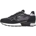 Pepe Jeans Pepe Jeanstil kvinder. PLS40009 Brit Pailletter Læder Sneakers sort (37), Fast, Blonder, Casual