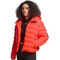 Superdry Superdrytil kvinder. W5011103A Quiltet jakke Code All Seasons orange (XL), Casual, Genanvendt polister, Bæredygtig