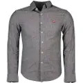 Levi's Levi'stil mænd. 86625-0018 Battery Housemark grå skjorte (XS), Sort, Casual, Bomuld, Lange ærmer