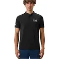 EA7 EA7til mænd. 8NPT21_PJEMZ Polo Ventus7 M Serafino sort (M), Sport, Tennis/padeltennis, Polyester, Korte ærmer