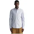 Gant Ganttil mænd. 3000102 Slim fit blå poplin-skjorte (L), Casual, Bomuld, Klassisk, Lange ærmer