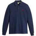 Levi's Levi'stil mænd. A5797-0001 Housemark navy polo shirt (M), Casual, Bomuld, Lange ærmer, Blå