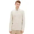 Tom Tailor 1039673 Nep Structured Knit Troyer Halv Lynlås Sweater