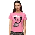 Superdry Indigo Workwear Cap Lo-fi Rock Graphic Fitted T-shirt Med Korte ærmer