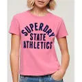 Superdry Varsity Flocked Fitted T-shirt Med Korte ærmer