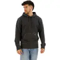 Superdry Superdrytil mænd. M2013078A Sweatshirt med sorte kontrastsyninger (S), Casual, Bomuld, Lange ærmer