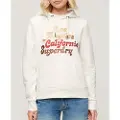 Superdry Retro Glitter Logo Hættetrøje