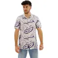 Superdry Open Collar Print Kortærmet Skjorte