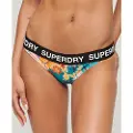 Superdry Superdrytil kvinder. W3010401A Bikinitrusser med flerfarvet Classics-logo (S), Badetøj, Genanvendt polister, Bæredygtig
