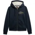Superdry Luxe Metallic Logo Sweatshirt Med Lynlås