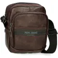 Pepe Jeans Pepe Jeansunisex. 7815332 Skuldertaske med to rum, brun (OSFA), Casual, Polyester