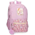 Pepe Jeans Pepe Jeanstil piger. 6852521 Sandra rygsæk med to rum 45 cm pink (OSFA), Casual, Polyester, børnetøj