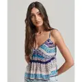 Superdry Vintage Tiered Cami ærmeløs Bluse