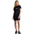 Calvin Klein Jeans J20j223056 Diffused Monologo Kortærmet Kort Kjole