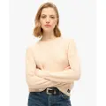 Superdry Superdrytil kvinder. W6110567A Essentiel beige jumper (XL), Casual, Polyester, Akryl