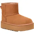 Ugg Kids UGGtil piger. 1143700K Læder ankelstøvler K Classic Mini Platform brun (31), 1-3 cm, Ingen, Casual, børnetøj