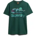 Superdry Superdrytil mænd. M1012020A Cl Great Outdoors grafisk t-shirt grøn (XL), Casual, Korte ærmer, Økologisk bomuld, Bæredygtig