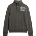Superdry Superdrytil mænd. M2014114A Vintage Athletic Henley grå sweatshirt (M), Casual, Bomuld