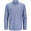 Jack & Jones Sheridan Linen Blend Plus Size Skjorte Med Lange ærmer