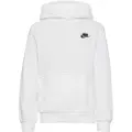 Nike Sportswear Club Fleece-pullover-hættetrøje til større børn - hvid