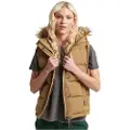 Superdry Superdrytil kvinder. W5011395A Veste i syntetisk pels Everest beige (S), Casual, Polyester