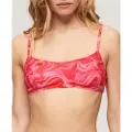 Superdry Superdrytil kvinder. W3010392A Pink printet bralette-bikinitop (L), Badetøj, Genanvendt polister, Bæredygtig