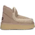 Mou Moutil kvinder. MU.FW681000A Ankelstøvler i læder Mini Eskimo Platform brun (37), Fast, Ingen, Casual