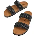 Pepe Jeans Pepe Jeanstil kvinder. PLS90643 Oban dobbelte sandaler sort (39), Fast, Ingen, Casual, Genanvendt polyester