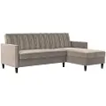 Dorel Home - 3-personers sovesofa med chaiselong Celine - Grå - Sovesofaer - - Homeroom