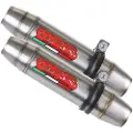Gpr Exhaust Systems Deeptone Inox Double Scrambler 800 17-20 Euro 4 Cat Homologeret Lyddæmper
