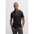 Hugo Boss BOSStil mænd. 50533272 Paule Interlock polo shirt sort (XS), Casual, Bomuld, Korte ærmer