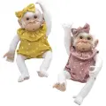 Rosa Toys Genfødt Abe Med Heldragt 35 Cm