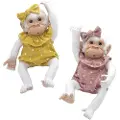 Rosa Toys Genfødt Abe Med Sparkedragt 35 Cm