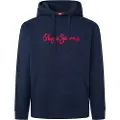 Pepe Jeans Pepe Jeanstil mænd. PM582716 Sweatshirt New Joe navy (S), Casual, Bomuld, Økologisk bomuld, Bæredygtig, Blå
