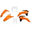 Ufo Ktm Exc/exc-f 2014-2016 With Headlight Ktkit524f-999 Fork Protectors & Plastikkit