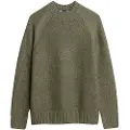 Superdry Superdrytil mænd. M6110634A Tyk grøn raglan-trøje (S), Casual, Polyester